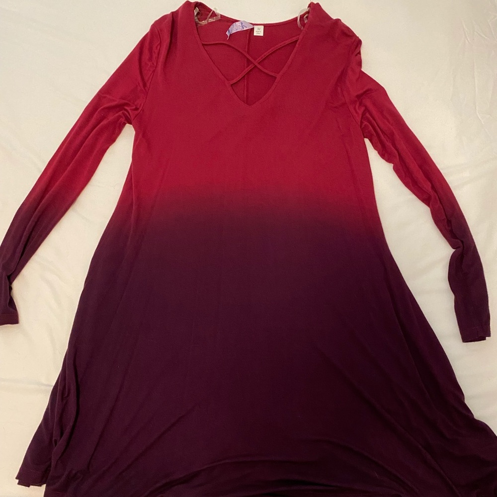 Ombré red dress